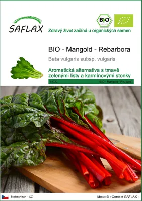 Obrázek produktu pro SAFLAX - BIO - Mangold - Rebarbora - Beta vulgaris subsp. vulgaris - 50 Semena
