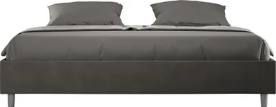 Imagen del producto de Cama tapizada en microfibra gris Azelia, tamaño 180x190