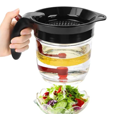 Fettabscheider 1000 ml, transparent, Doppelsystem, leicht zu reinigen