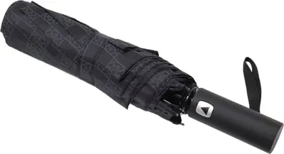 Image de Parapluie de poche télescopique avec housse de protection ø100 cm compagnon idéal pour les jours de pluie Noir