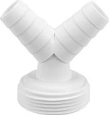 Produktbild von ASW Schlauchanschlussset 111722 AG 1 1/2" 45°, doppelt zu Spülengeruchsverschluss, PP weiß