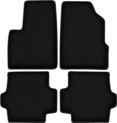 Zdjęcie produktu dla Dywaniki welurowe do Chrysler Pacifica SUV (2003-2008) - czarne dywaniki samochodowe BASIC komplet (4 szt.)