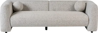 Produktbild von BELIANI Sofa Beige aus Stoff 3-Sitzer mit Dekokissen Modernes Elegantes Design Couch für Wohnzimmer