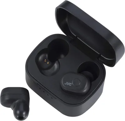 JVC HA-A10T-BU True Wireless In-Ear Bluetooth Kopfhörer mit Memory-Foam Ohrstücken, IPX5 wasserfest, 14 Std. Akkulaufzeit,Sprachassistenten kompatibel