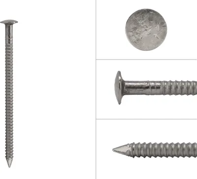 Produktbild von Ringnägel Edelstahl A4 Flachkopf für Fassadenverkleidung 2.9 x 40 mm - 500 Gramm