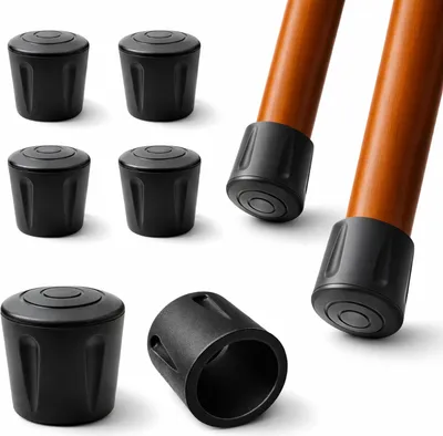 Produktbild von Ajile, 4 Stück, Verstärkte Schutzkappe aus vulkanisiertem Gummi für Rohraußen,Ø 28 mm, Schwarz, EVS128x4