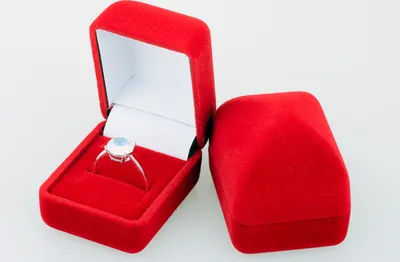 Produktbild von Ringbox Verlobungsring: Schmuck Etui für Ring Rot