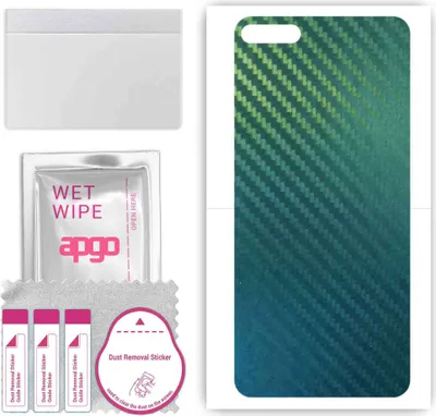 Produktbild von apgo Rückseite Schutzfolie, Skin, kompatibel mit Huawei Y7 Pro (2018), Hinten Displayschutzfolie aus Vinylfolie, kratzfest, einfache Montage - Kohlenstoff-Chamäleon CAKA1