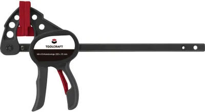 Produktbild von TOOLCRAFT 1574784 Einhandzwinge Spann-Weite (max.):100 mm Produktabmessung, Länge: 191 mm Ausladungs-Maße:35 mm