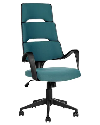 Produktbild von BELIANI Bürostuhl Blaugrün und Schwarz Stoffbezug Höhenverstellbar Drehbar mit Armlehnen Bremsbaren Rollen Modern Arbeitszimmer Drehstuhl Arbeitsstuhl