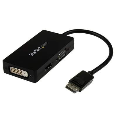 Image de StarTech.com Adaptateur DisplayPort vers HDMI / DVI / VGA 3 en 1