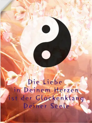 Produktbild von ARTland Wandbild, selbstklebend Yin Yang Glockenklang Größe: 45x60 cm