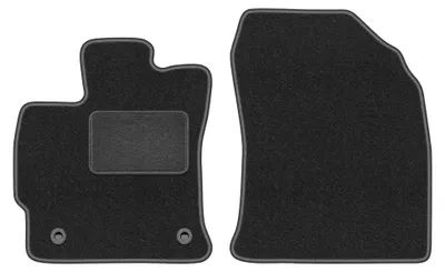 Image de Tapis avant en moquette pour Toyota Prius III Plus 2011-2015 (à hayon) – 2 pièces, gris graphite, sur mesure – Wielganizator LUX