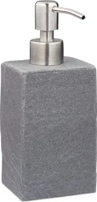 Produktbild von Flüssigseifenspender, 200 ml, nachfüllbar, Badezimmer, Shampoo-Spender, Edelstahlpumpe, Grau