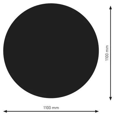 Produktbild von Raik Bodenplatte B8 Kreis schwarz pulverbeschichtet Ø 1100 mm