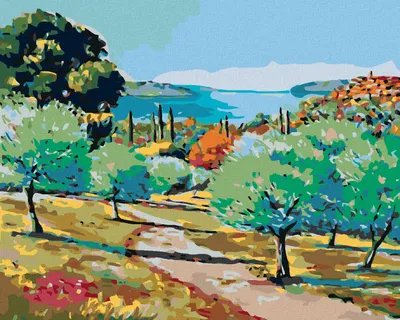 Produktbild von Zuty - Malen nach Zahlen - ALLEE IN TOSKANA, 40x50 cm, ohne Keilrahmen