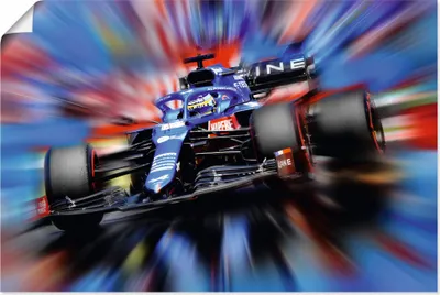 Produktbild von ARTland Poster Fernando Alonso - Spanien Größe: 90x60 cm