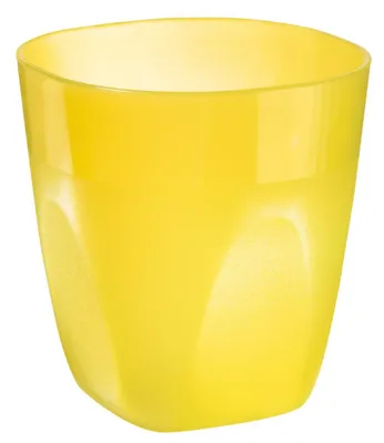 Produktbild von Griffiger Mehrwegbecher aus PP, 0,2 Liter, trend-gelb, mit einzigartiger Haptik