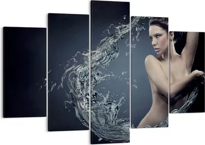 Produktbild von Bild auf Leinwand - Leinwandbild - Weiblich modell posieren schön - 150x100cm - Wand Bild - Wanddeko - Leinwanddruck - Bilder - Kunstdruck - Leinwand bilder - Wandkunst - EA150x100-2577
