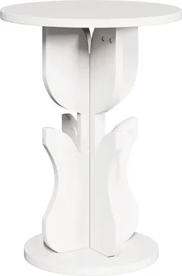 Zdjęcie produktu dla Stolik kawowy Biały 39,5 x 39,5 x 53,5 cm Lite drewno sosnowe