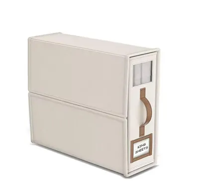 Produktbild von Faltbare Aufbewahrungsbox für Bettwäsche mit Deckel Beige