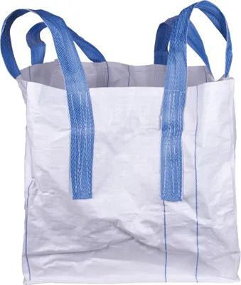 Image de Big Bag TOF4, 70x70x70 cm, PP, 4 anses, blanc, sac a fond plat, max. 800 kg