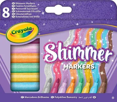Image de Lot de 8 feutres pailletés Crayola pour des activités créatives