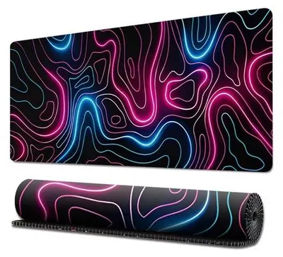 Obrázok produktu pre Ibenzoa® XXL herná podložka pod myš – 90 x 30 cm – protišmyková spodná strana, prešitý okraj, vodeodolná a umývateľná, hladký povrch pre presné ovládanie kurzora