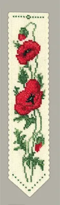 Productafbeelding van Le Bonheur des Dames boekenlegger telpakket "Klaprozen", 5x20cm