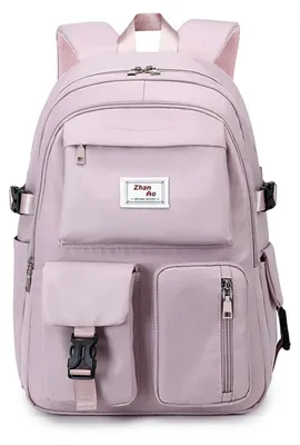 Immagine prodotto di Zaino da giorno con scomparto per laptop da 15,6 pollici, realizzato in poliestere impermeabile, colore viola