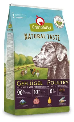 Productafbeelding van GranataPet Natuurlijke Smaak, Kip, 4 kg, met kruiden uit de Allgäuer bergweiden