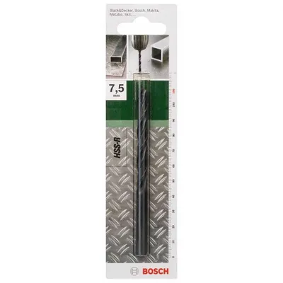 Produktbild von Bosch 2 609 255 016, Bohrer, 7,5 mm, 109 mm, Metall, Kunststoff, Edelstahl, 6,9 cm, 7,5 mm