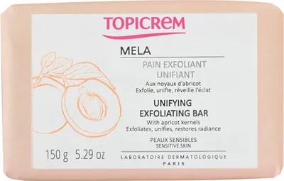 Produktbild von Topicrem Seife Topicrem Mela Unifying Exfoliating Bar 150gr