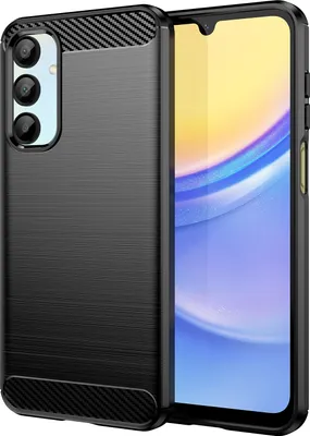 Produktbild von Mobigear Brushed Slim Samsung Galaxy A16 Hülle Flexibles TPU Backcover - Schwarz