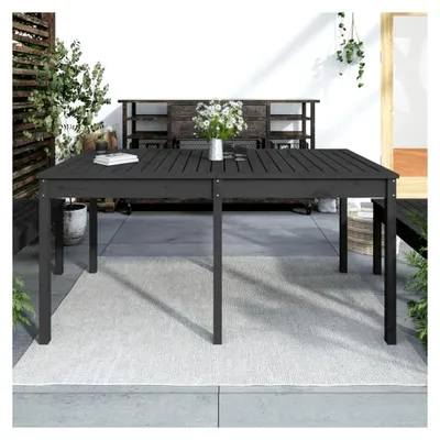 Produktbild von Gartentisch Outdoor MöBel Garten Tisch Balkontisch Wetterfest Terrassentisch Grau 159,5x82,5x76 cm Massivholz Kiefer