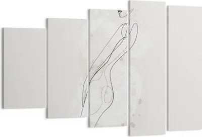 Produktbild von Bild auf Leinwand - Leinwandbild - 5 Teile - Minimalismus Körper Frauen - 150x100cm - Wand Bild - Wanddeko - Wandbilder - Leinwanddruck - Bilder - Wanddekoration - Leinwand bilder - EG150x100-4831