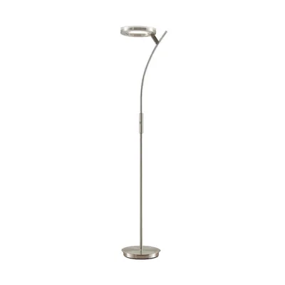 Produktbild von Lindby LED-Stehleuchte Darion, grau, Metall, dimmbar, 180cm