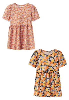 Produktbild von NAME IT Kleid 2er-Set Midi Dress Kurzam Rundhals Größe: