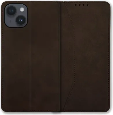 Produktbild von Bookstyle 'Premium' Schutzhülle Klapphülle Schutztasche Etui Cover für Apple iPhone 14 - Coffee
