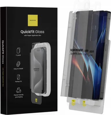 Image de 2x Verre trempé avec applicateur SPACECASE QuickFit Glass pour Galaxy S25 Ultra