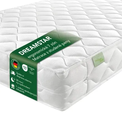 Obrázek produktu pro Ergonomická sedmizónová matrace ze studené pěny | 90 x 200 cm | 16 cm | H2 a H3 | DREAMSTAR Ergo Flex Duo | Oboustranná matrace