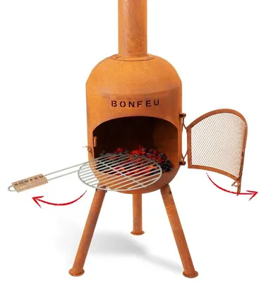 Produktbild von BonFeu BonSolo Rost-Feuerstelle für den Garten