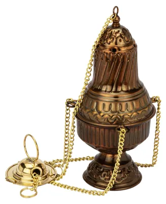 Weihrauchschwenker Metall antik 18x9 cm 25 cm Kette 220 g