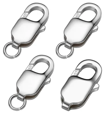 3 Karabinerhaken 11,5 mm, 925 Sterlingsilber, nickelfrei
