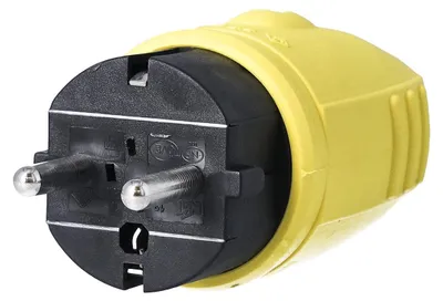 Immagine prodotto di spina in gomma as-Schwabe contatto di terra senza cavo max. 2,5mm² 230V giallo IP44
