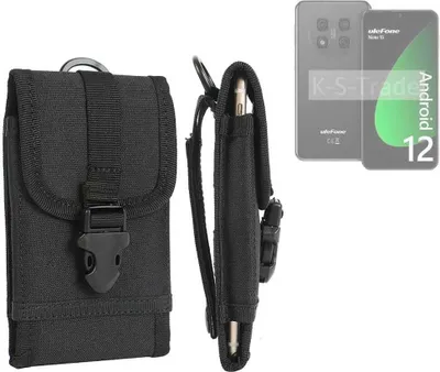 Produktbild von K-S-Trade Holster Handy Hülle kompatibel mit Ulefone Note 15 Holster Handytasche Gürtel Tasche Schutz Hülle Robust Outdoor schwarz