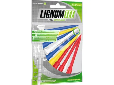Produktbild von Lignum Golf Tee 82 mm 12 Stück Mehrfarbig