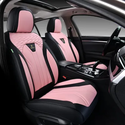 Immagine prodotto di Coprisedili anteriori per auto FLORICH, impermeabili, rosa e neri, per auto