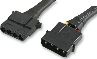 Produktbild von Akasa AK-CBPW02-30, 0,3 m, Molex (4-pin), Molex (4-pin), Männlich, Weiblich, Schwarz