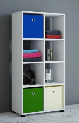 Produktbild von VCM Holzregal stehend | platzsparendes Regal | Maße: H. 123 x B. 60 x T. 30 cm| Elegantes Regal stehend | Aufbewahrungsregal | Standregal - Benas- 2x4